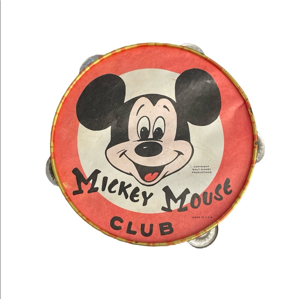 Mickey Mouse Club Tamborine Vintage